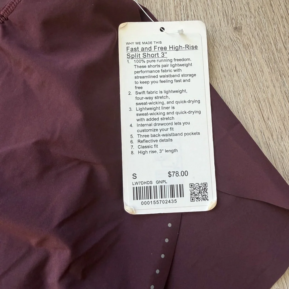 Lululemon Fast and Free High-Rise Classic-Fit Split Short 3